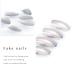 MISUD Medium Coffin Press on Nails - Glossy Silver Chrome Metallic False Nails (01-O) - Buy Online on GoSupps.com