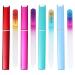 VAGA Glass Nail File with Case 4 Glass Nail Files For Natural Nails and Acrylic Nail filer Nail Care Set of Crystal Files in Cheeky Colors Fingernail File for Manicure Nails Strengthener hardener