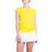 Sportkind Girls & Women Tennis & Padel T-Shirt - Loose Fit Breathable UV Protection UPF 50+ Short Sleeve Yellow - Buy Online on GoSupps.com
