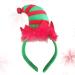 Lurrose Christmas Headband Elf Hat Hair Hoop Cute Bell Hairband Elves Party Hats with Jingle Bells Feather for Santa Party Carnival Costume - Buy Online on GoSupps.com