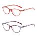 Inlefen Unisex Print Spring Hinge Readers Glasses 2 Pack Computer Reading Glasses Blue Light 2pcs 4.0 x