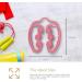 Deep Tissue Massage Roller for Neck, Thigh, Calf & Leg | 6-Wheel Handheld Tool for Trigger Points & Muscle Recovery - Candy Cane - Buy Online on GoSupps.com