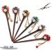 Frcolor Wooden Hair Pin Chinese Hair Sticks with Tassel Retro for Women Hair Styling Purple - Buy Online on GoSupps.com