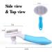 ShipeeKin Effective Grooming Dog/Cat Brush Detangling Comb for Dogs and Long-haired Cat with Cleaning Button against Knotted Hair Self Cleaning Brush for Pets with Medium and Long Hair L9-blue - Buy Online on GoSupps.com