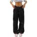 Y2K Women s Parachute Cargo Pants - Baggy Vintage Jeans & Track Pants - 90s E-Girl Streetwear - Black Lang A1-M - Buy Online on GoSupps.com