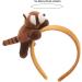 amangul Cute 3D Animal Hairhoop Plush Raccoon Hairband Funny Party Headband Birthday Party Headwear Women Face Washing Headband(Light Brown) - Buy Online on GoSupps.com
