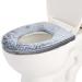 WDSHCR Toilet Seat Cover Pads, Bathroom Soft Thicker Warmer Washable Cloth Toilet Seat Cover Pads, Toilet Seat Cover Pad Reusable (Grey) Gray