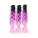 Buy Showjarlly Kanecalon Hair Extensions - 24 Ombre Jumbo Braid Box Braids in Black/Purple/Red/Light Pink | International Shipping Available - Buy Online on GoSupps.com