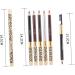 MUSISALY 2pcs Long Lasting Eyebrow Pencils Leopard Eyeliner Pencil Eyebrow Brush for Women Puff Head Wooden 1 count (Pack of 1) As Shown - Buy Online on GoSupps.com