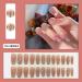 24Pcs/Set Press On Nails Pink Long False Nails Acrylic Fake Nails Full Cover Nails Tips Artificial Finger Manicure Press on nails for Women and Girls - Buy Online on GoSupps.com