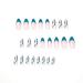 Justotry 24 Pcs Stiletto Press-On Nails - Glitter Blue French Almond Acrylic Fake Nails for Women - Buy Online on GoSupps.com