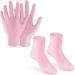 Buy Pink Silicone Moisturizing Socks & Gloves for Intensive Hydration | Roughness Relief & Callus Treatment | Softens Dry Cracked Hands & Feet - One Size Fits Most - Buy Online on GoSupps.com