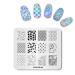 KADS 4Pcs Nail Art Stamping Plate Pattern Stamp Template Image Plates for Nail Salon Designs O1