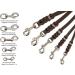 Copcopet Premium Black Dog Leash - 15m x 15mm Soft Cowhide Drag Line with Chromic Carabiner - Made in Germany Dog Accessories - Buy Online on GoSupps.com