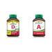 Jamieson Vitamin D 1 000IU 500 Tablets & Vitamin A 10 000 IU 100 Count (Pack of 1) Vitamin + VITAMIN