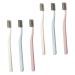 Plafope 6 pieces stiff brush manual toothbrushes for adult tooth cleaning toothbrushes for adults tooth cleaning devices hand toothbrush mouth cleaning devices