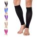 TOFLY Calf Compression Sleeve for Men & Women 1 Pair Footless Compression Socks 20-30mmHg for Leg Support Shin Splint Pain Relief Swelling Varicose Veins Nursing Travel Plus Size S - 5XL 2XL Black