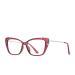 SERONI Metal Temple Tr90 Cat Eye Frame Blue Light Blocking Glasses for Women Men Anti UV Ray Computer Reading Glasses Purple-red 53 Millimeters