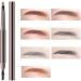 Maedack Eyebrow Pen - 1PCS Makeup Double Head Automatic Eyebrow Pencil Natural Waterproof Lasting Eyebrow Pen with Eyebrow Brush brown - Buy Online on GoSupps.com
