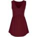 SUNYUAN Women's V-Neck Ruched Tank Top - Wine X-Large - Buy Online on GoSupps.com