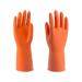 Holoras Reusable Household Gloves Rubber Kitchen Dishwashing Gloves 3 Pairs Orange