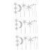minkissy 3 Sets Fringe Bobby Pin Hair Clips for Teen Girls Wedding Hair Clip Hair Barrettes for Women Girls Hair Barrettes Girl Hair Clips Star Hair Accessories Headgear Bangs Alloy