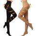 Yisemeya 2 pair of medical compression stockings women long 20-30 mmHg support stockings women opaque toe wrap compression tights women class support for varicose veins edema xxl beige and black