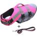 Hzqifei Reflective Dog Life Jacket | Stylish Swimming Vest for Small to Large Dogs - Pink (Size L) - Buy Online on GoSupps.com