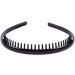 FRCOLOR 2 Pieces Teeth Comb Headbands Unisex Hard Plastic Tooth Hairband Anti-slip Hair Hoops Daily Headdress Hair Accessory for Women Men(Coffee Black) - Buy Online on GoSupps.com