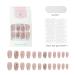 3D Rhinestone Pink Coffin Fake Nails Medium Length - Glossy Ballerina False Nails for Women | 24PCS - Buy Online on GoSupps.com