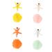 MAGICLULU 4 Pairs Starfish Shell Hair Clip Hairpin Headdress Party Hairpin Acrylic Hairpin Hair Clip Headwear Shell Hairpin Hairpin Shell Barrette Hairpin Accessories