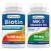 Best Naturals Biotin 10 000 Mcg & Vitamin K2 (MK7) with D3