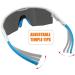 EAZYRUN Small Polarized Baseball Sunglasses | Youth Women Men | Running Cycling Outdoor Sports - Shiny White/Blue White R - Buy Online on GoSupps.com