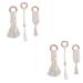 Toyandona 6 pcs bite stick dental care for children tooth hygiene tooth cleaning wooden playing dental cotton cotton cord toys chew toothstock cotton rope toddler beech white