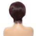 ISHINE Short Human Hair Wig with Bangs - Burgundy Pixie Cut Wig for Black Women 6 inch (Burgundy Mixed Black) - Buy Online on GoSupps.com
