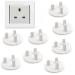 AONAT 8 Pieces Plug Socket Covers White Plug Socket Covers UK for Unused Electrical Outlets Plug Socket Protectors Child Proof Electrical Protectors for Child Baby Home and School