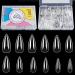 Chameleon False Acrylic Stiletto Nail Tips - 504pcs Clear Acrylic Nail Tips Fake Nails Press On Nails Soft Gel Full Cover Nail Tips With Box For Nails Salons and DIY Nail Art  12 Sizes Medium Stiletto