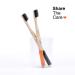 Ukrainian Designed Native Birds Bamboo Toothbrush Set - Pack of 4 with Soft Charcoal Bristles - Buy Online on GoSupps.com