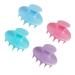 Combined 4 pieces silicone shampoo brush hair cleaning brush hair shampoo brush scale cleaning brush scalp scalp mandrel massager massage hairbrush scalic care