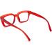 Amorays Oversize Square Reading Glasses for Women & Men - Vintage Blue Light Blocking +2.00 Red Frame - Comfortable Zipper Spring Readers - Buy Online on GoSupps.com