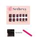 Sethexy 24pcs Velvet Red Square Press-On Nails | Glossy Pure Color Acrylic False Nails for Women & Girls - Buy Online on GoSupps.com