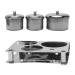 3PCS Stainless Steel Acrylic Nail Tips Dappen Dish Set - Nail Art Equipment Tools (Silver) - Buy Online on GoSupps.com