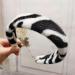 Fluffy Zebra Headband Wide Fur Headband Cute Fluffy Hairband Decorative Fuzzy Hairband Soft Plush Hair Hoop for Women Girls Zebra black white - Buy Online on GoSupps.com