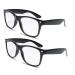V.W.E. 2 Pairs Deluxe Reading Glasses - Comfortable Stylish Simple Readers Magnification (2 black pair 1.75 x)