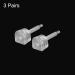 3 Pairs TPU High Heel Replacement Tap Caps for Women - 2.4mm Pin - Transparent/Silver Tone - Buy Online on GoSupps.com