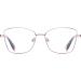 QECEPEI Blue Light Glasses - Thin Metal Frame Clear Non-Prescription Lenses in Pink | Stylish & Comfortable Eye Protection for Screens - Buy Online on GoSupps.com