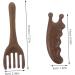 2pi ces Peigne De Massage Bois Naturel Pour Chevelu Avec Dents Larges Outil De Soin Des Cheveux Design - Buy Online on GoSupps.com