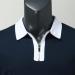 Shirt Sleeve Turn Down Blouse Men's Zipper Collar Splice Solid Polos Casual Men's Blouse Dress Shirts for Men Big Tall Dark Blue L - Buy Online on GoSupps.com