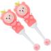 Healvian Children's Toothbrush Set - 6 Soft Bristle Cartoon Baby Brushes for Toddler Teeth Care - Pink Bear Design - Buy Online on GoSupps.com