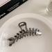 Fish Bone Metal Hair Claw Clip - Large Nonslip Barrette for Women & Girls with Long Thick Curly Hair - Buy Online on GoSupps.com